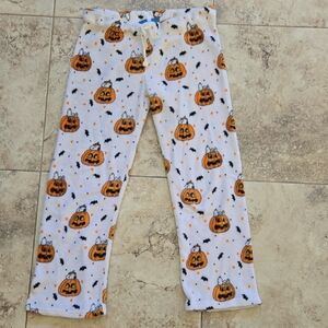Halloween Pumpkin Print Pajama Pants